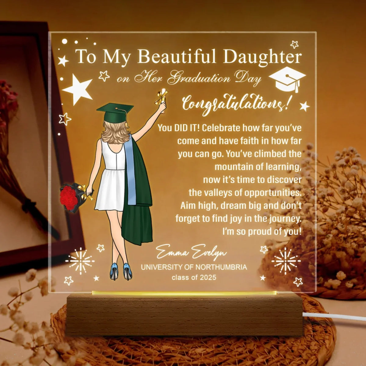 To My Beautiful Daughter On Her Graduation Day mk2