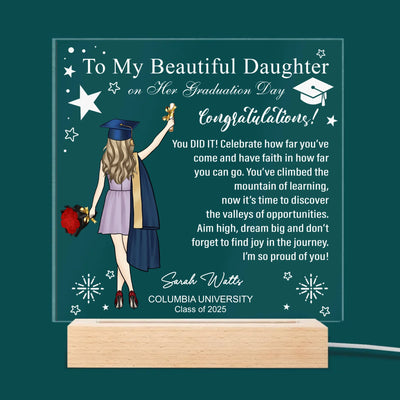 To My Beautiful Daughter On Her Graduation Day mk 0 design