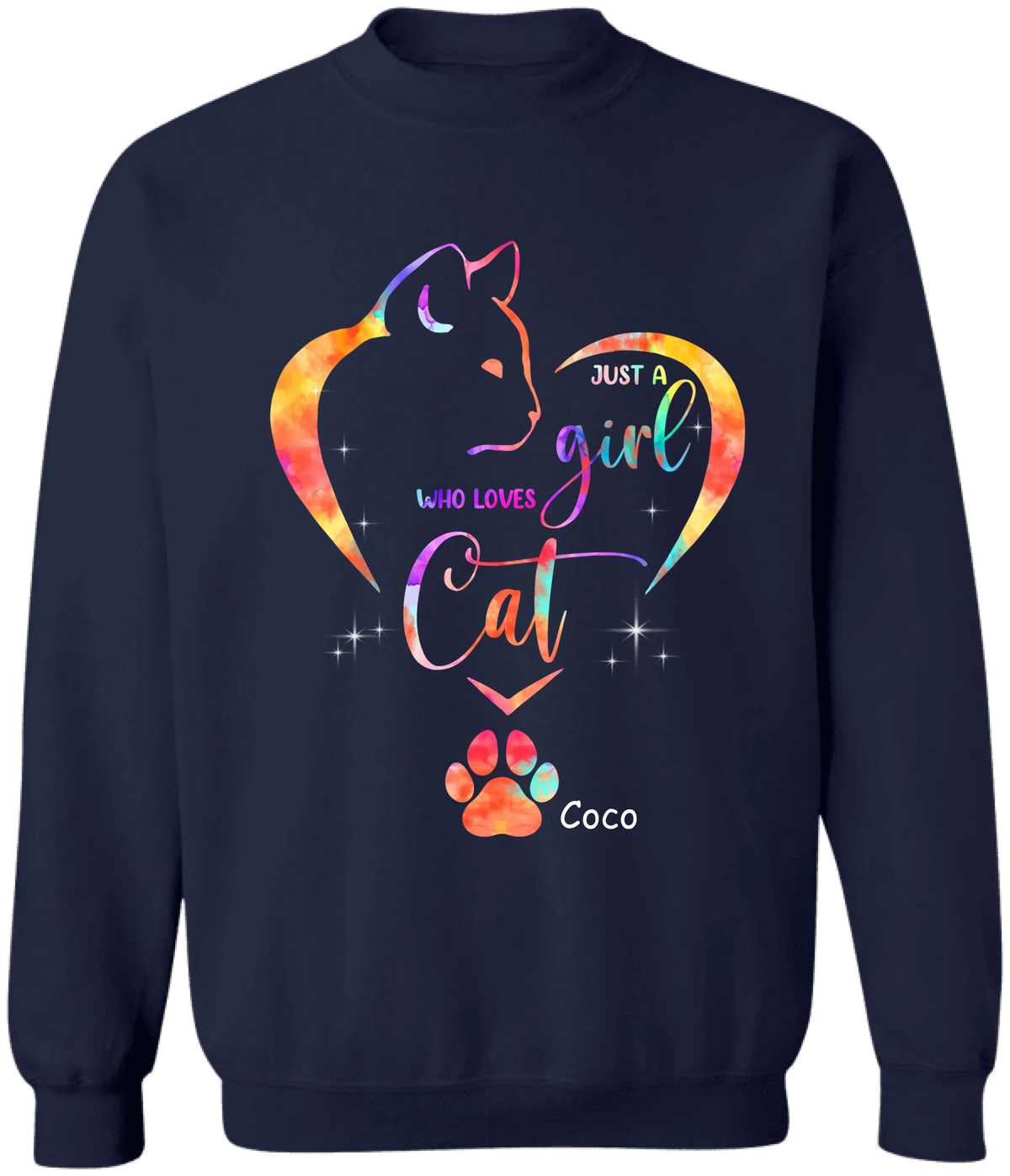 Colorful Just A Girl Who Loves Cats - Personalized T-shirt, Gift For Cat lover