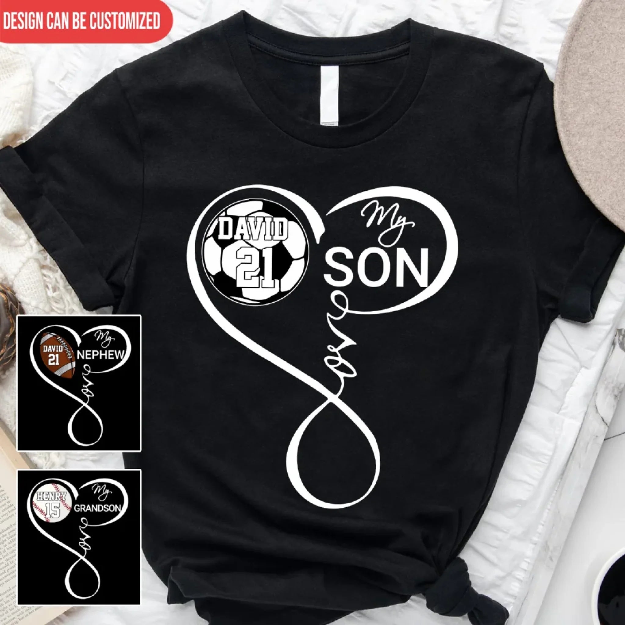 Love My Son - Personalized T-Shirt, Gift For Sport Fan, Sport Mom/ Sport Grandma