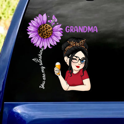 You Are My Sunshine Grandma - Personalized Decal, Gift For Grandma