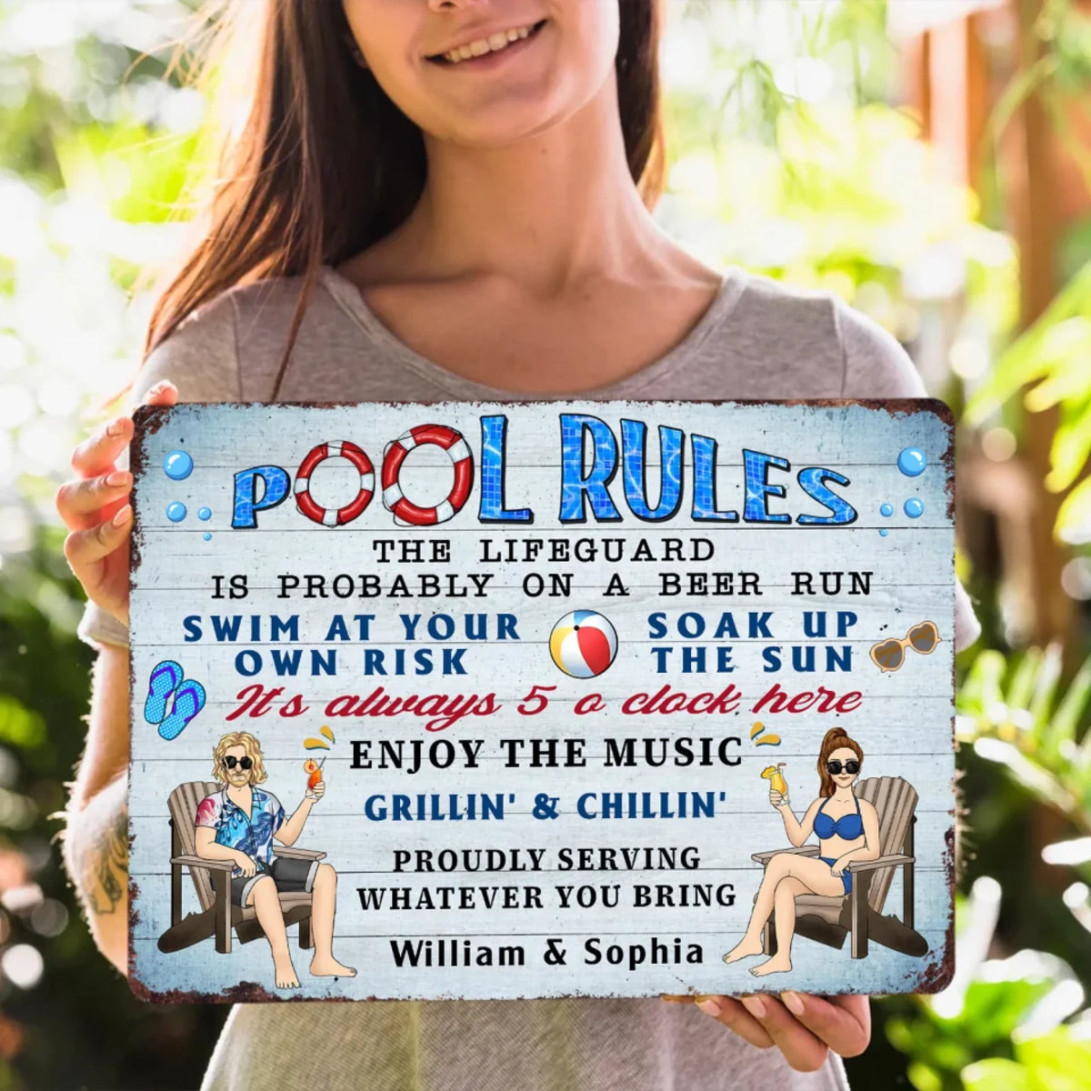 Pool Rules Swim At Your Own Risk Grilling mk2