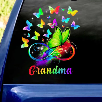 Mom Grandma Butterflies - Personalized Decal, Gift for Grandma