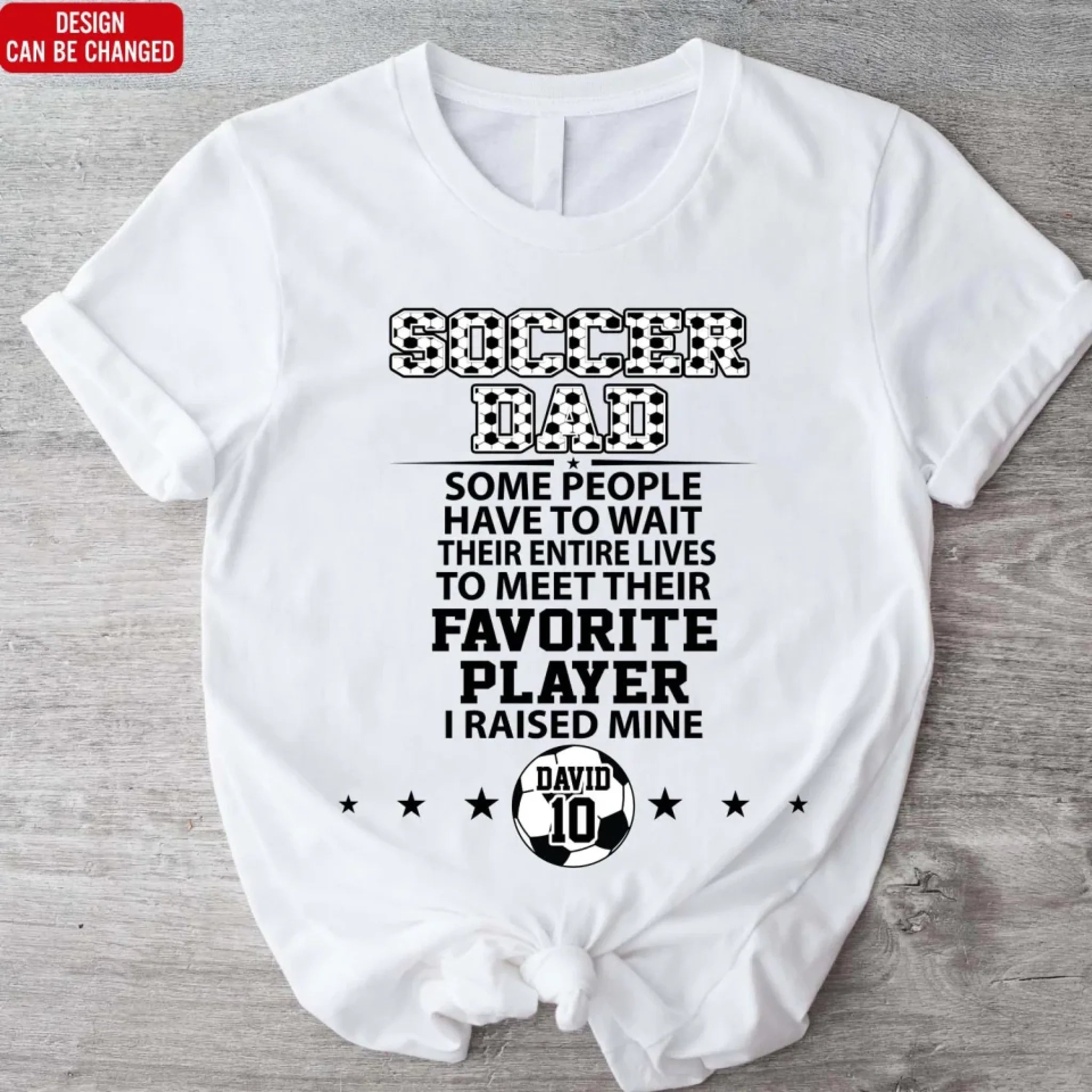 Soccer Dad I Raised Mine - Personalized T-Shirt, Gift For Soccer Dad, Dad’s Gift, Soccer Lovers