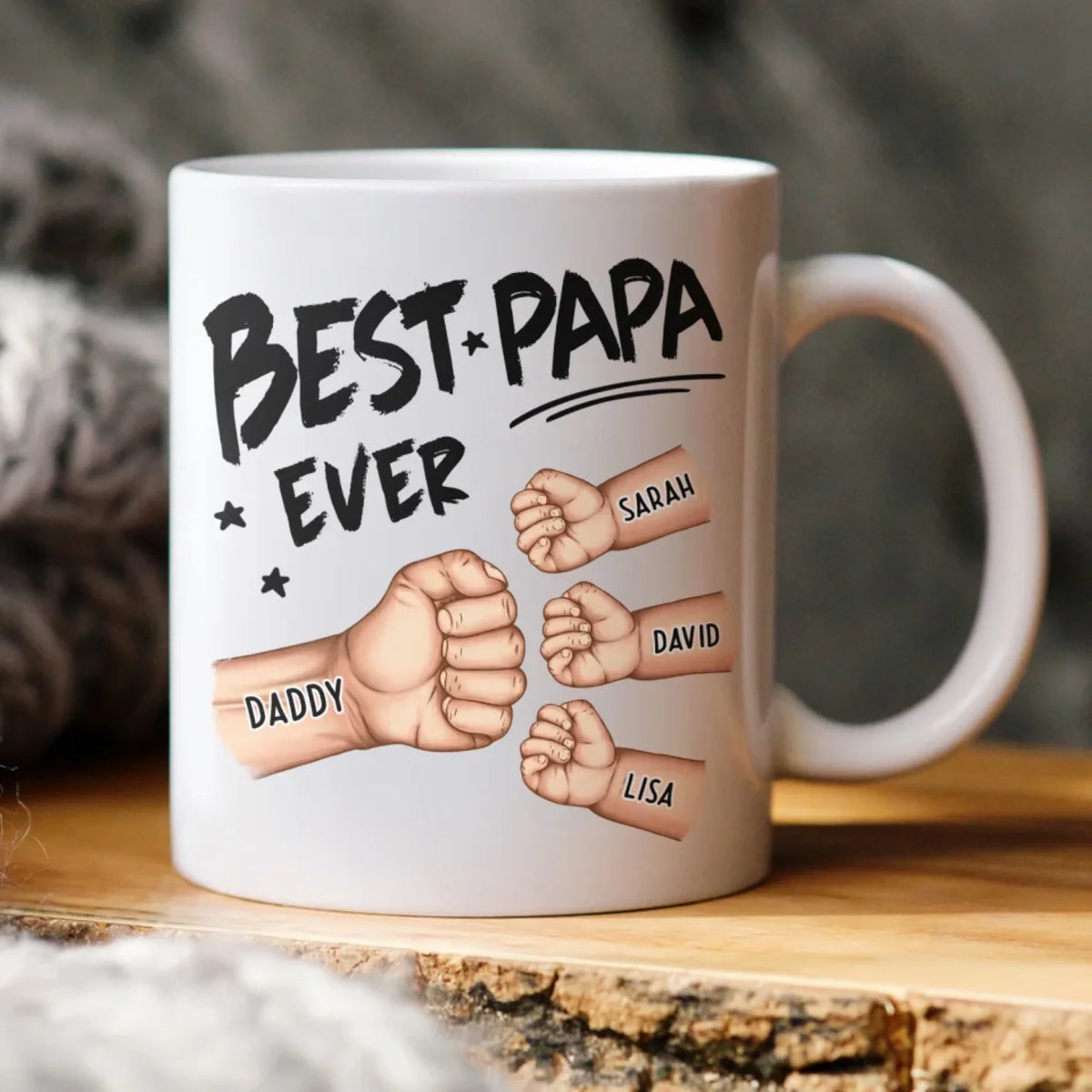 Best Dad Ever Fist Bump - Personalized Mug, Gift for Dad/Grandpa, Father's Day Gift, fathers  day mug,Funny coffee mug, mug, tea mug, beer mug, personalized mug, personalized mugs, custom coffee mug,fathers  day gift, fathers  day, mother day gift, happy fathers  day, fathers  day ideas, gift for fathers  day, father's  day