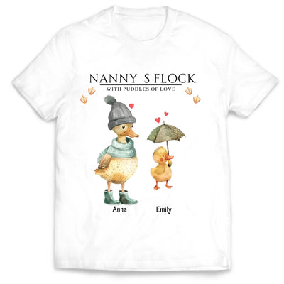 Nanny's Flock - Personalized T-Shirt, Gift for Grandma/Mom, Funny Mother's Day Gift