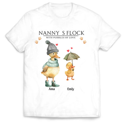 Nanny's Flock - Personalized T-Shirt, Gift for Grandma/Mom, Funny Mother's Day Gift