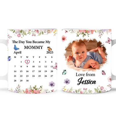 The Day You Became My Mommy - Personalized Mug, Gift for New Mom, Mother's Day Gift