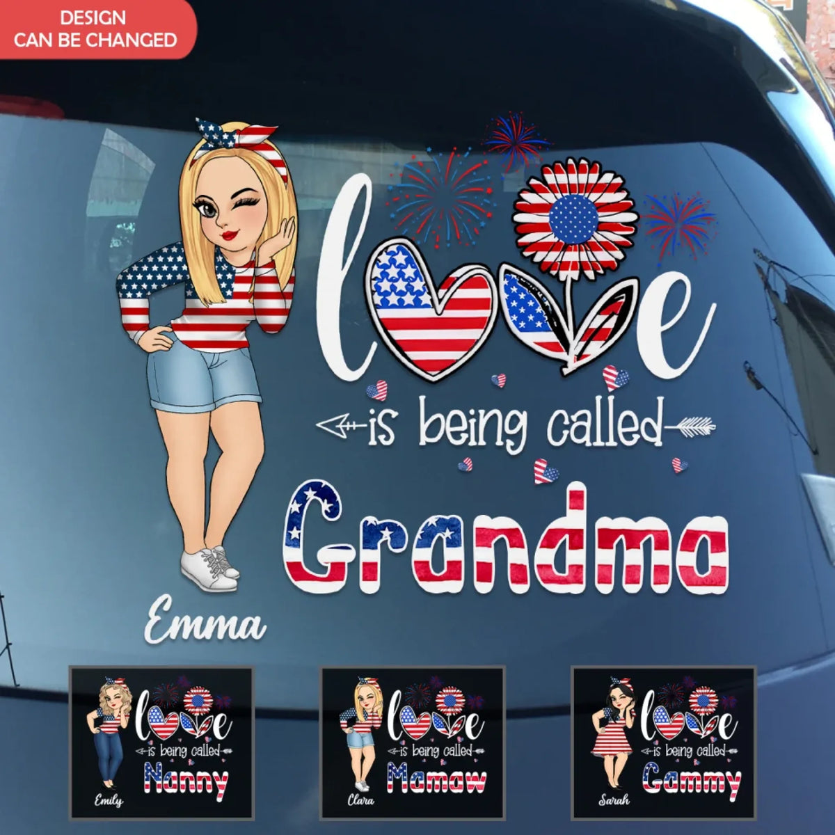 Love Is Being Called Grandma - Personalized Decal, Gift For Mom/ Grandma, Custom Decal