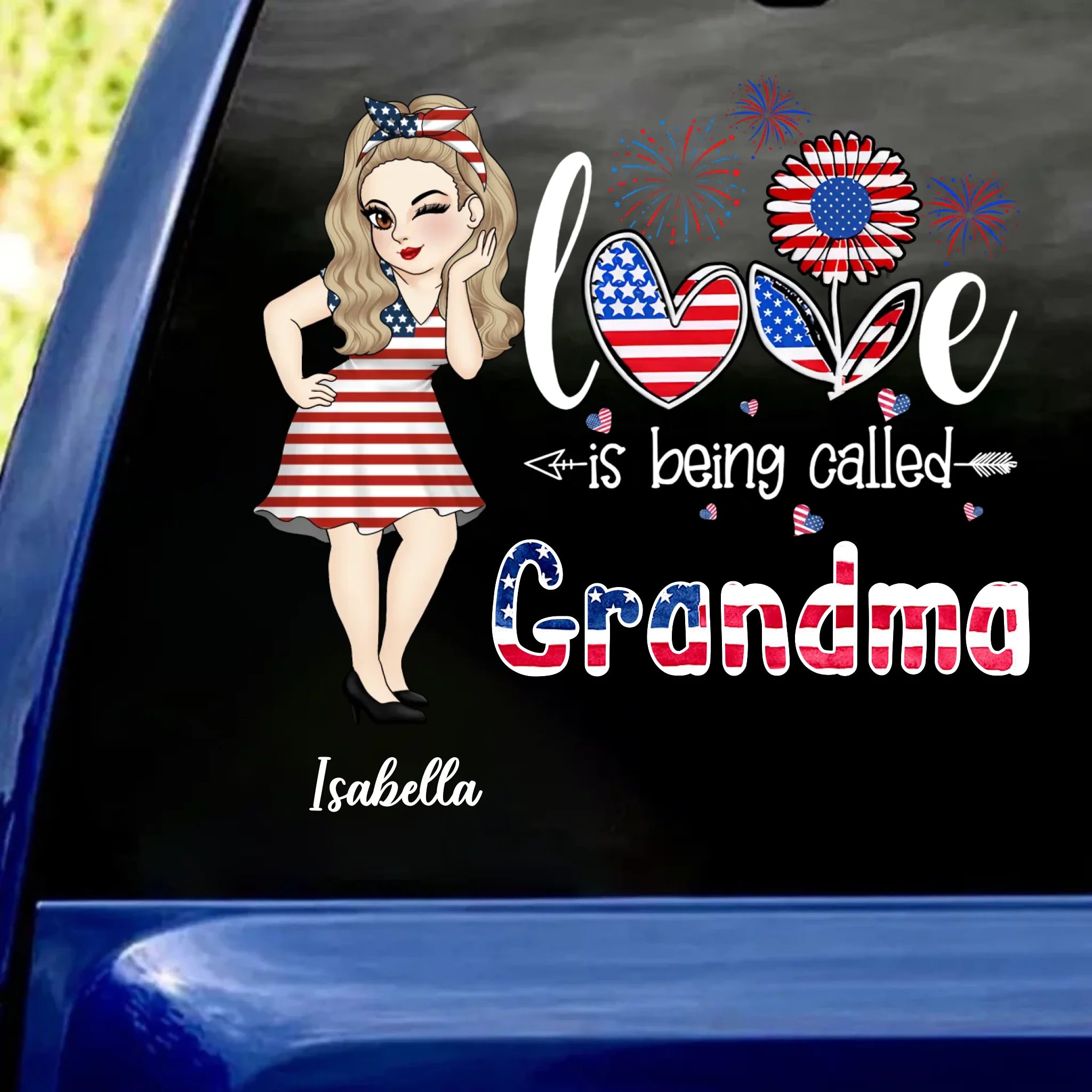 Love Is Being Called Grandma - Personalized Decal, Gift For Mom/ Grandma, Custom Decal