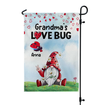Grandma's Love Bugs - Personalized Garden Flag, Gift For Mommy Nana Grandma Auntie