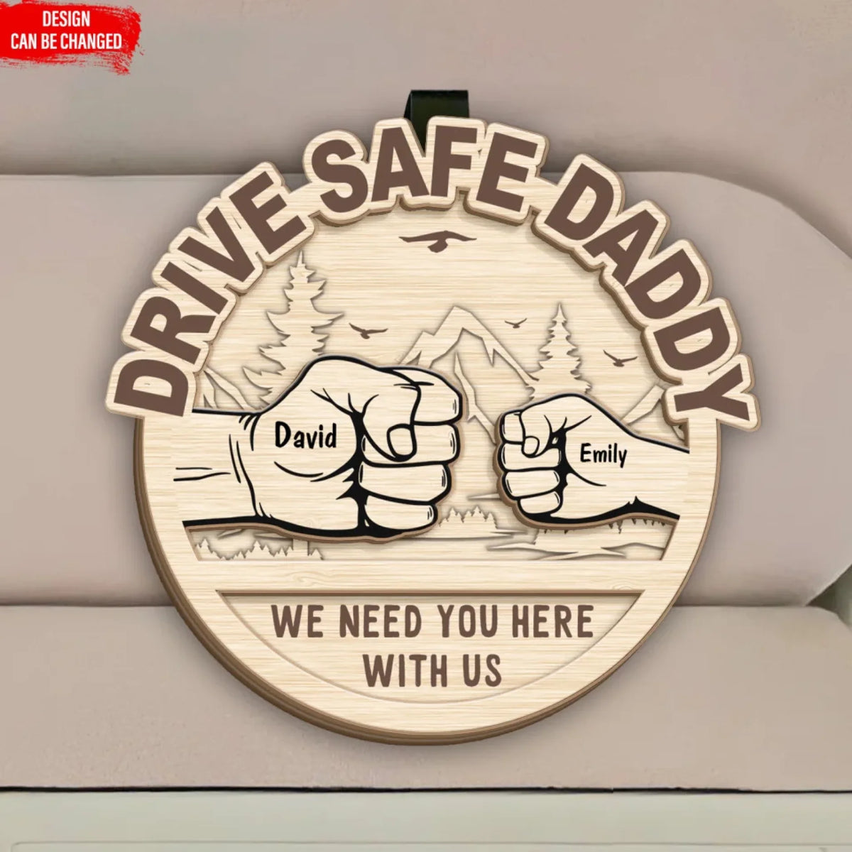 We Need You Here With Us - Personalized Car Visor Clip, Gift For Daddy, Father, Dad