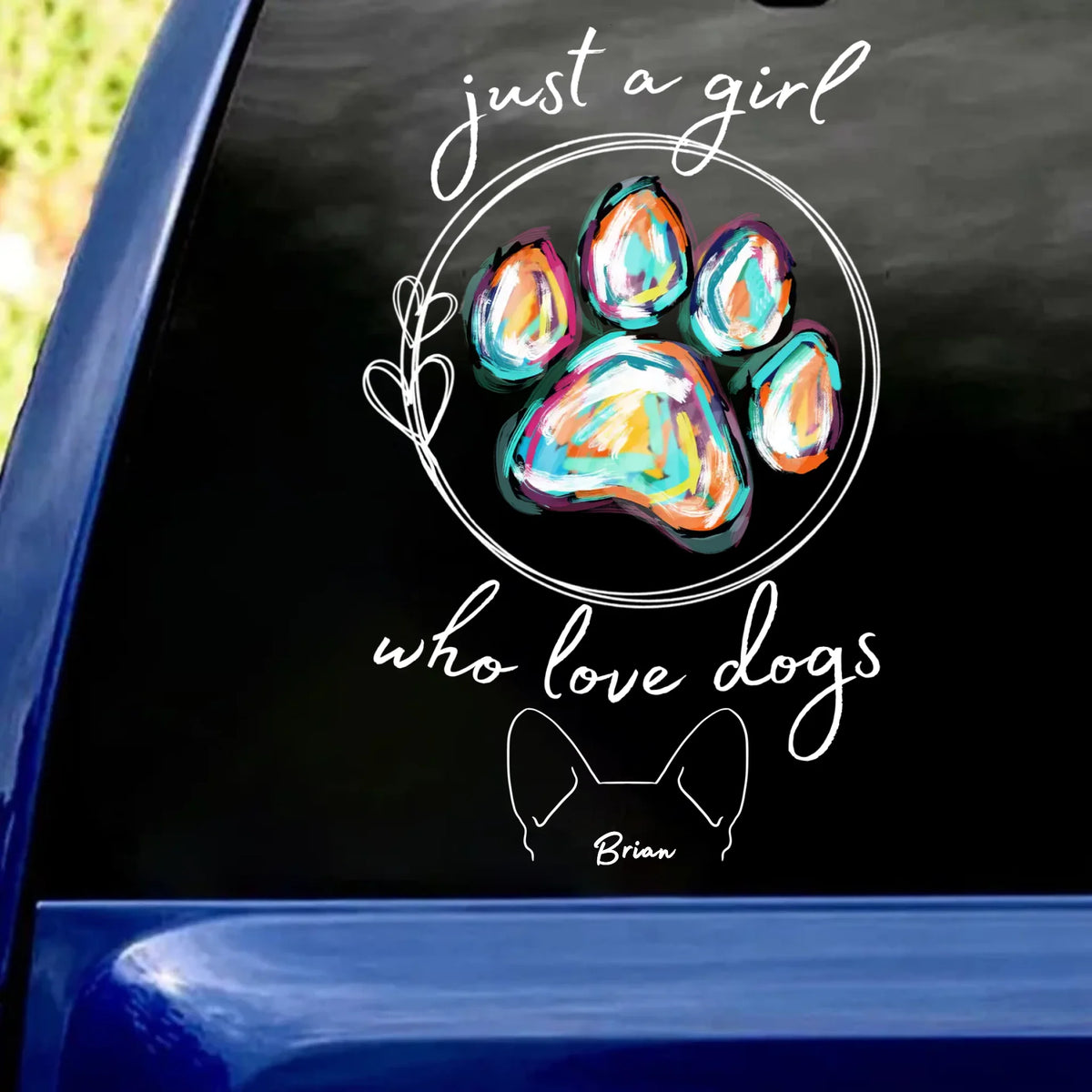 Dog Mom Gift, Just A Girl Who Love Dogs - Personalized Decal, Gift For Dog Lover