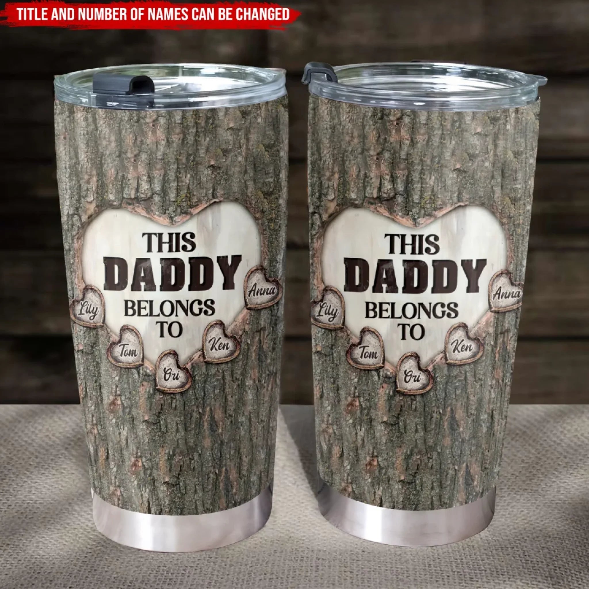 This Daddy Belongs To - Personalized Tumbler, Gift For Dad, This Dad Belongs To Kids Tumbler