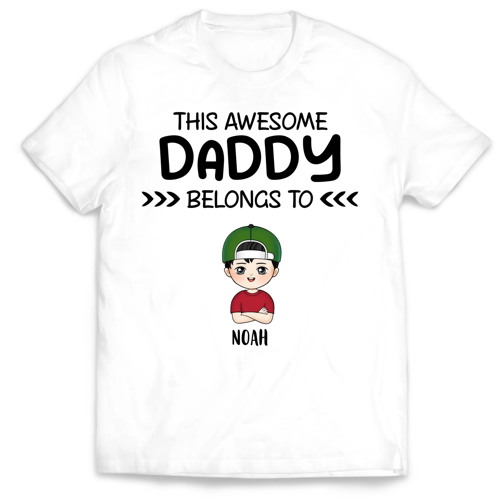 This Awesome Daddy Belongs To - Personalized T-Shirt, Father's Day Gift, Gift for Grandpa/Dad