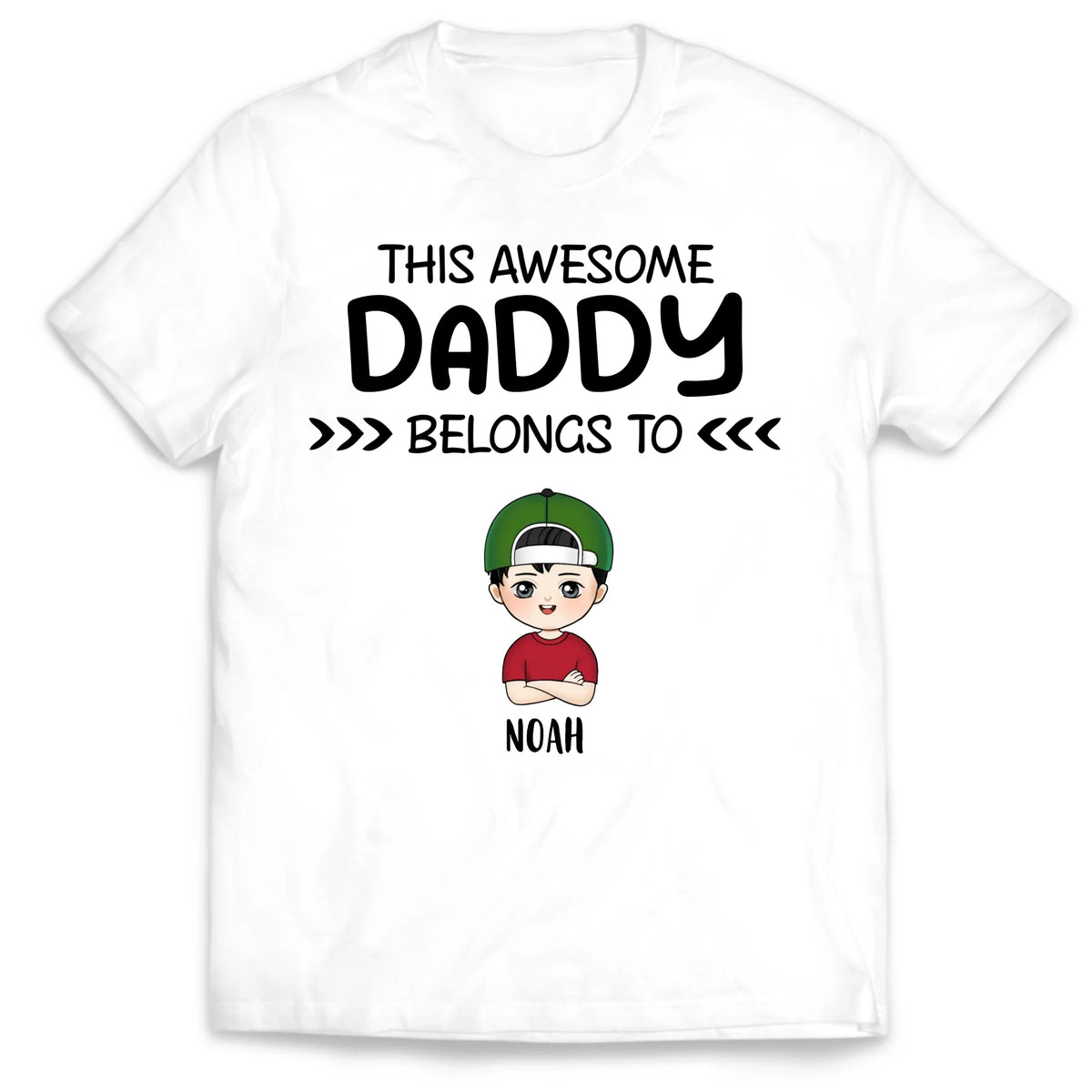 This Awesome Daddy Belongs To - Personalized T-Shirt, Father's Day Gift, Gift for Grandpa/Dad