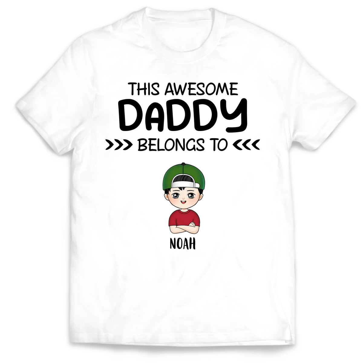 This Awesome Daddy Belongs To - Personalized T-Shirt, Father's Day Gift, Gift for Grandpa/Dad