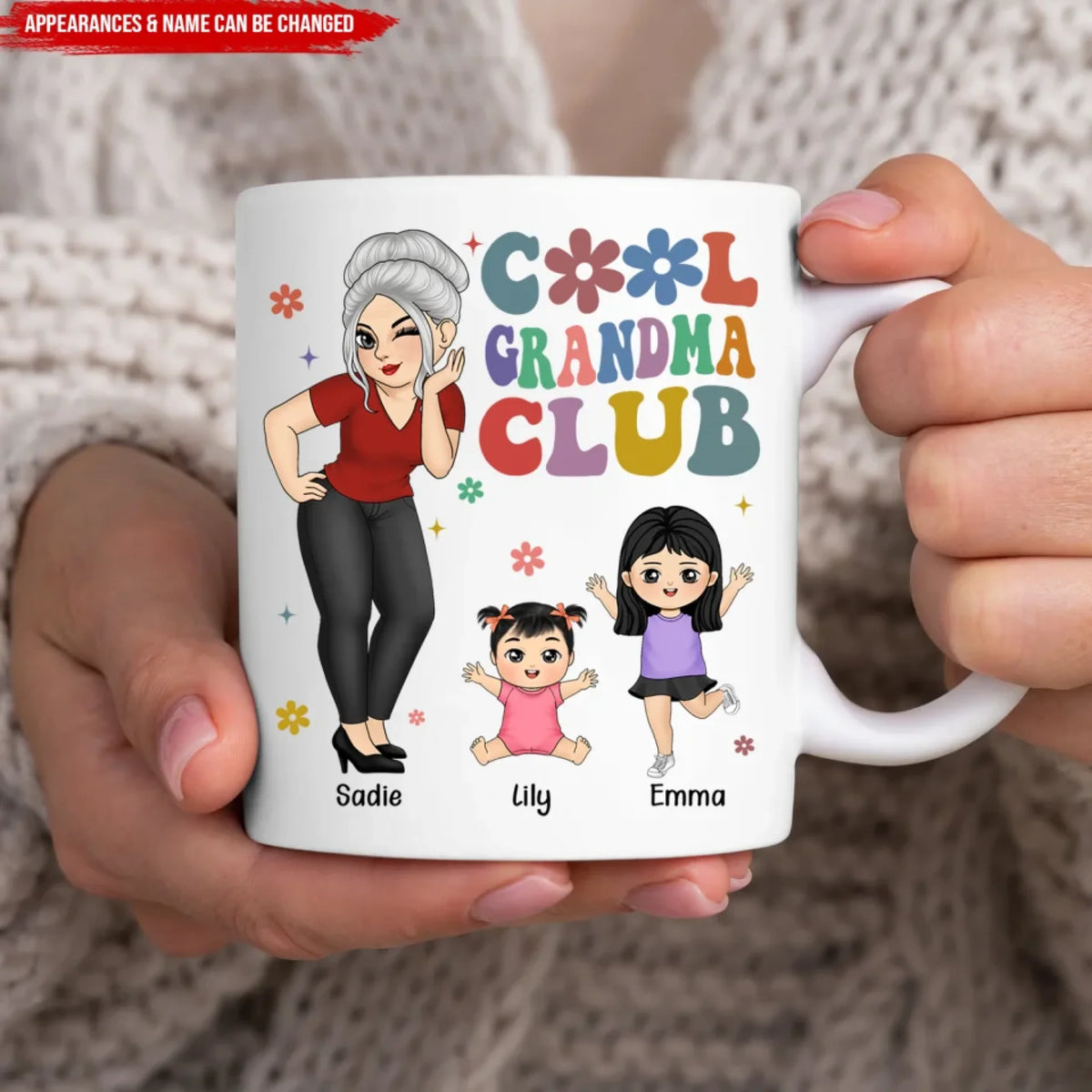 Cool Grandma Club - Personalized Mug, Gift for Mom/Grandma, Funny Mother's Day Gift