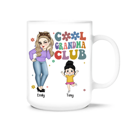 Cool Grandma Club - Personalized Mug, Gift for Mom/Grandma, Funny Mother's Day Gift