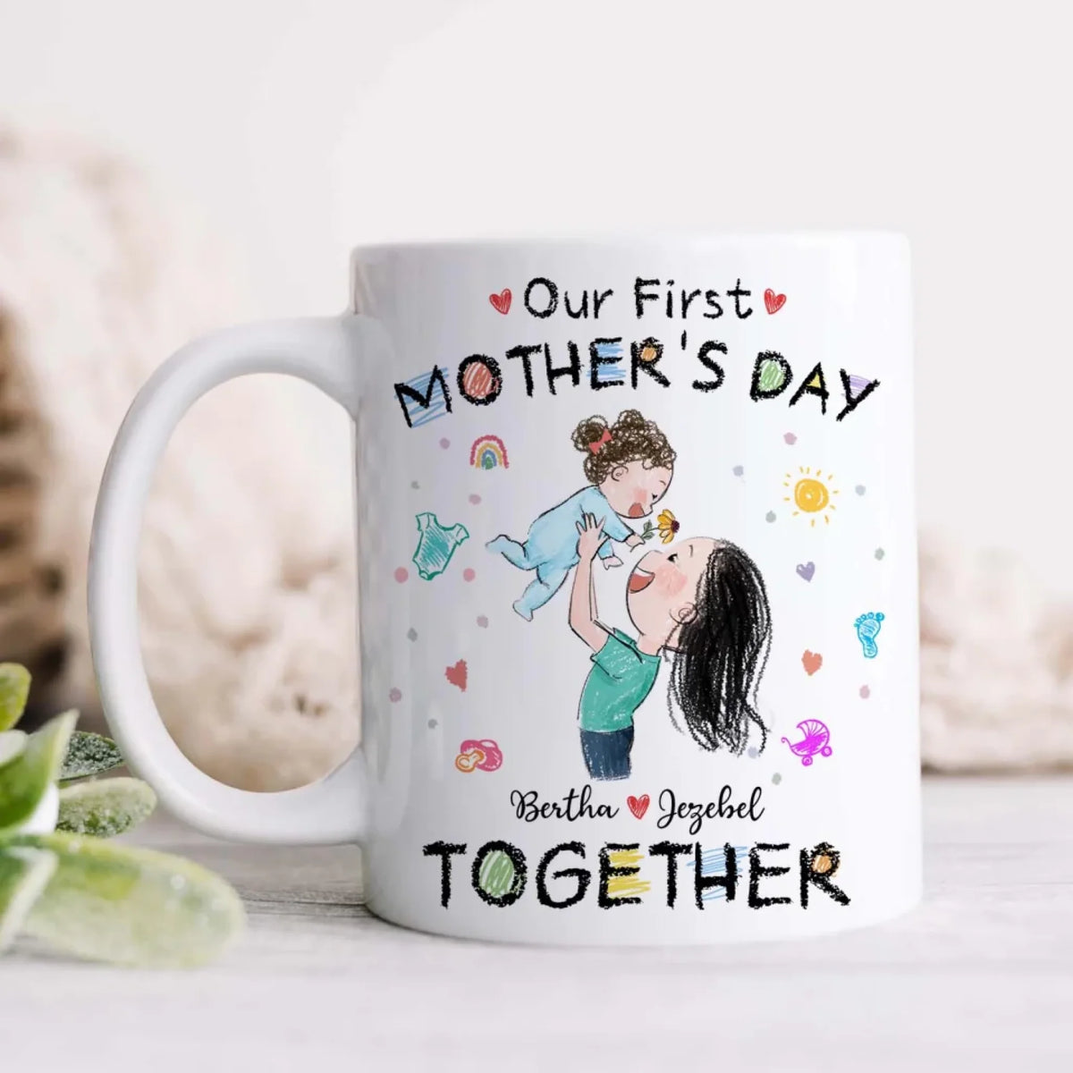 Our First Mother's Day Together - Personalized Mug, Gift For First Mom