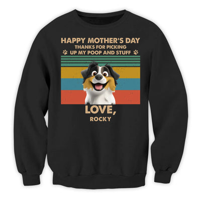 Thank For Picking Up Our Poop - Personalized T-Shirt, Gift For Dog Mom/ Dog Dad