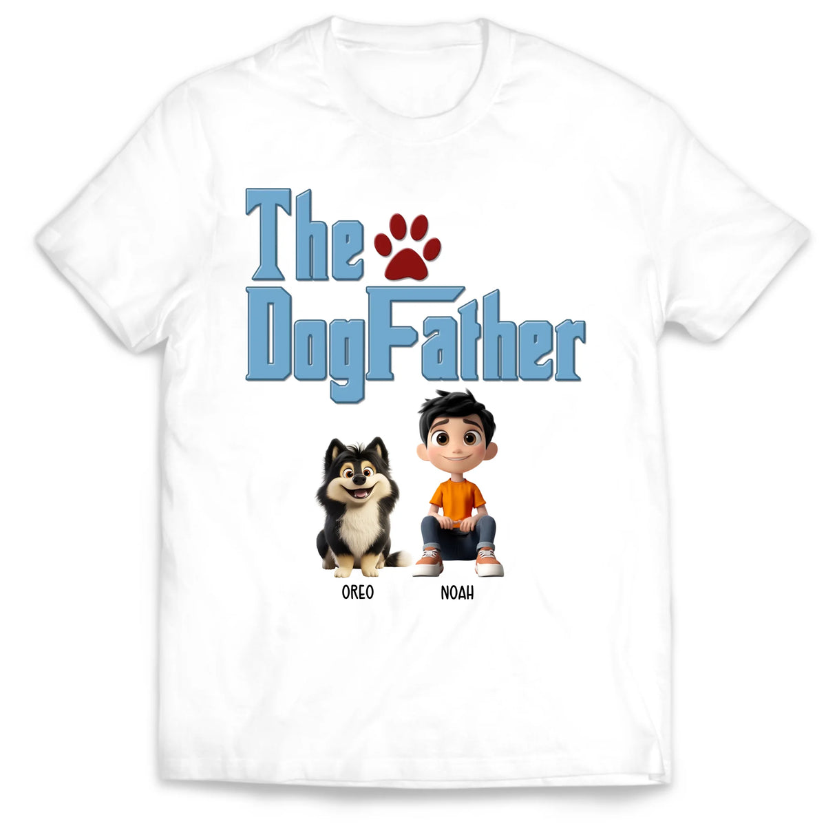 Custom Gift For Dog Dad, The Dog Father - Personalized T-Shirt, Gift For Dog Lover