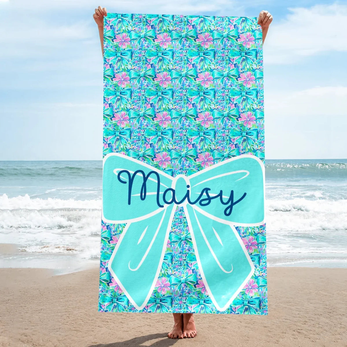 Bow Floral With Custom Name mk 1