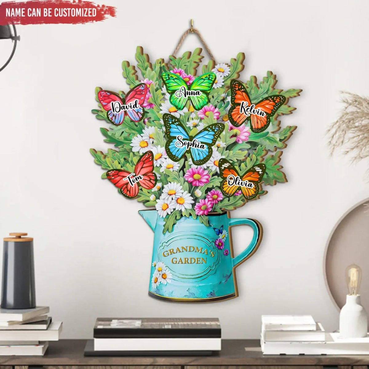 Daisies and Butterflies Grandma's Garden - Personalized Wood Sign, Gift For Grandma, mother's day welcome sign, mother's day sign,door sign,front door sign, welcome sign, door hanger, welcome door sign, Personalized door sign, wood sign,Personalized sign,mothers day gift, mothers day, mother day gift, happy mothers day, mothers day ideas, gift for mothers day, mother's day