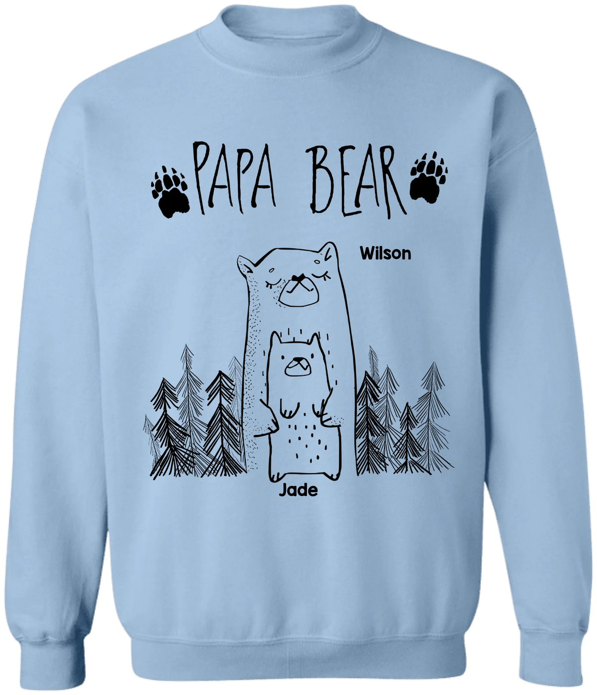 Papa Bear - Personalized T-Shirt, Gift for Dad/Grandpa, Father's Day Gift