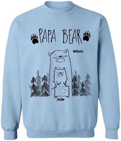 Papa Bear - Personalized T-Shirt, Gift for Dad/Grandpa, Father's Day Gift
