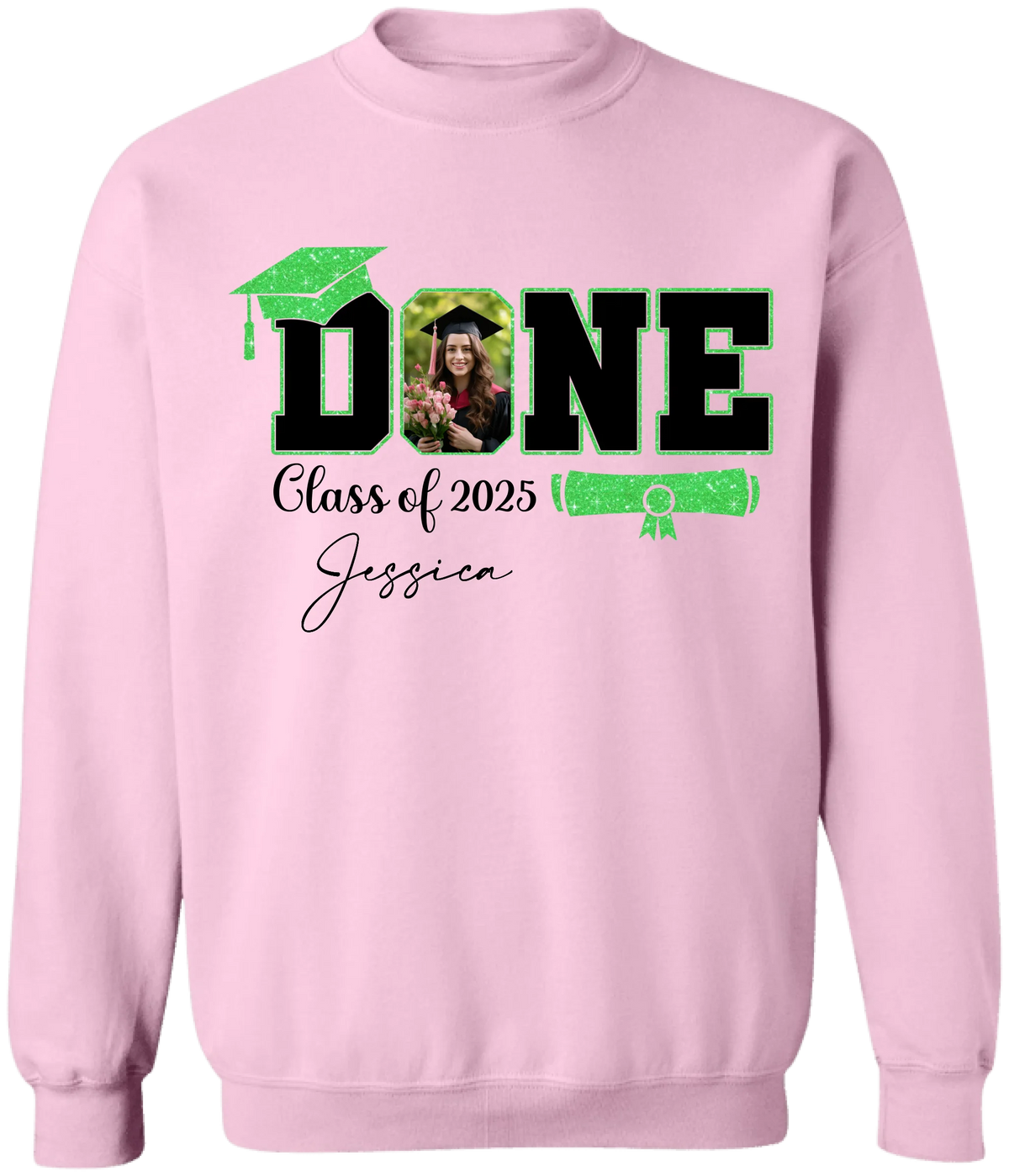 Done Class Of 2025 Graduation - Personalized T-Shirt, Funny Graduation Gift, Grad Party Shirt