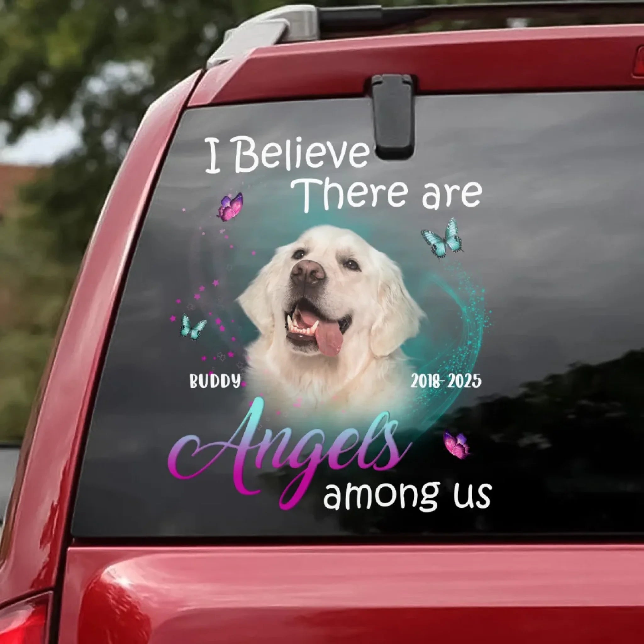 Custom Dog Photo, I Believe There Are Angels Among Us mk 4