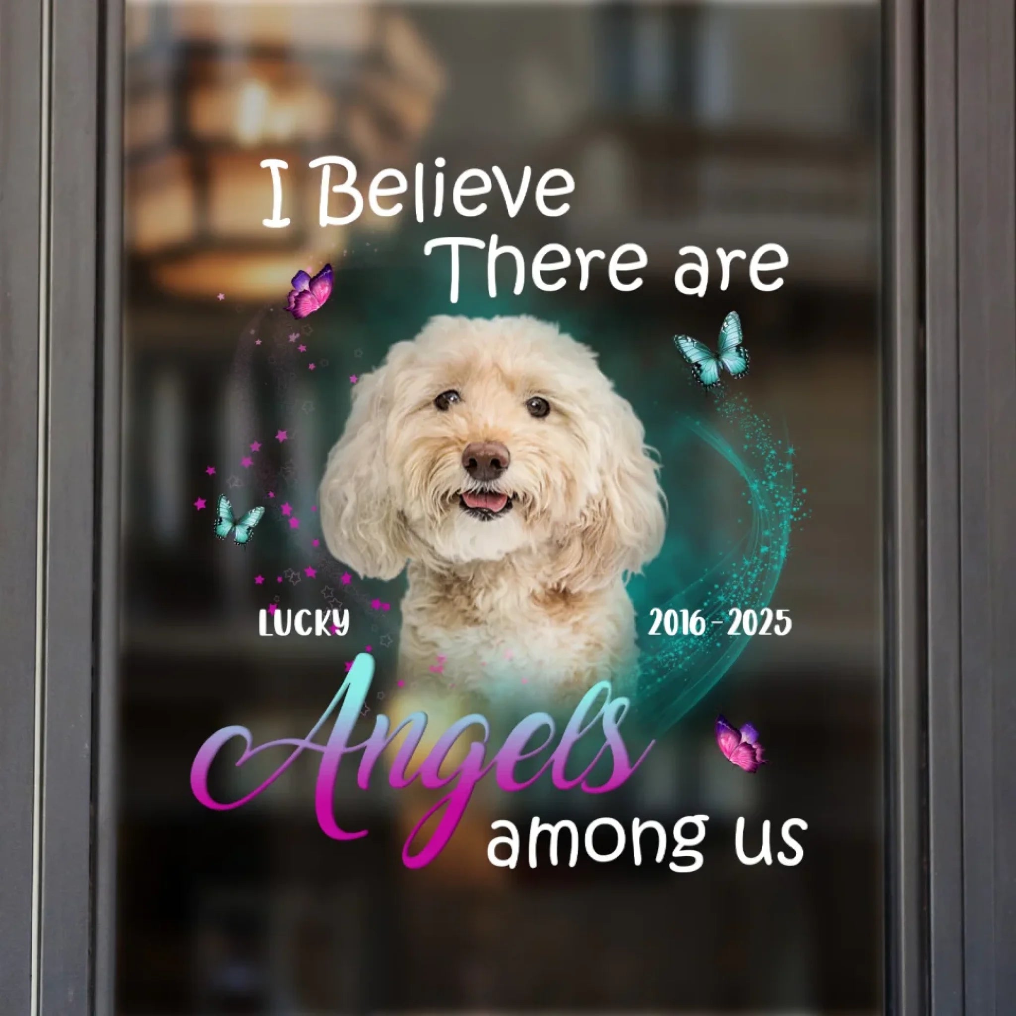 Custom Dog Photo, I Believe There Are Angels Among Us mk 2