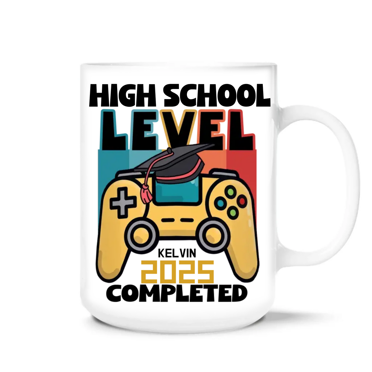 High School Level Complete - Personalized Mug, High School Graduation Gift