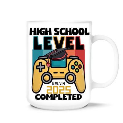 High School Level Complete - Personalized Mug, High School Graduation Gift