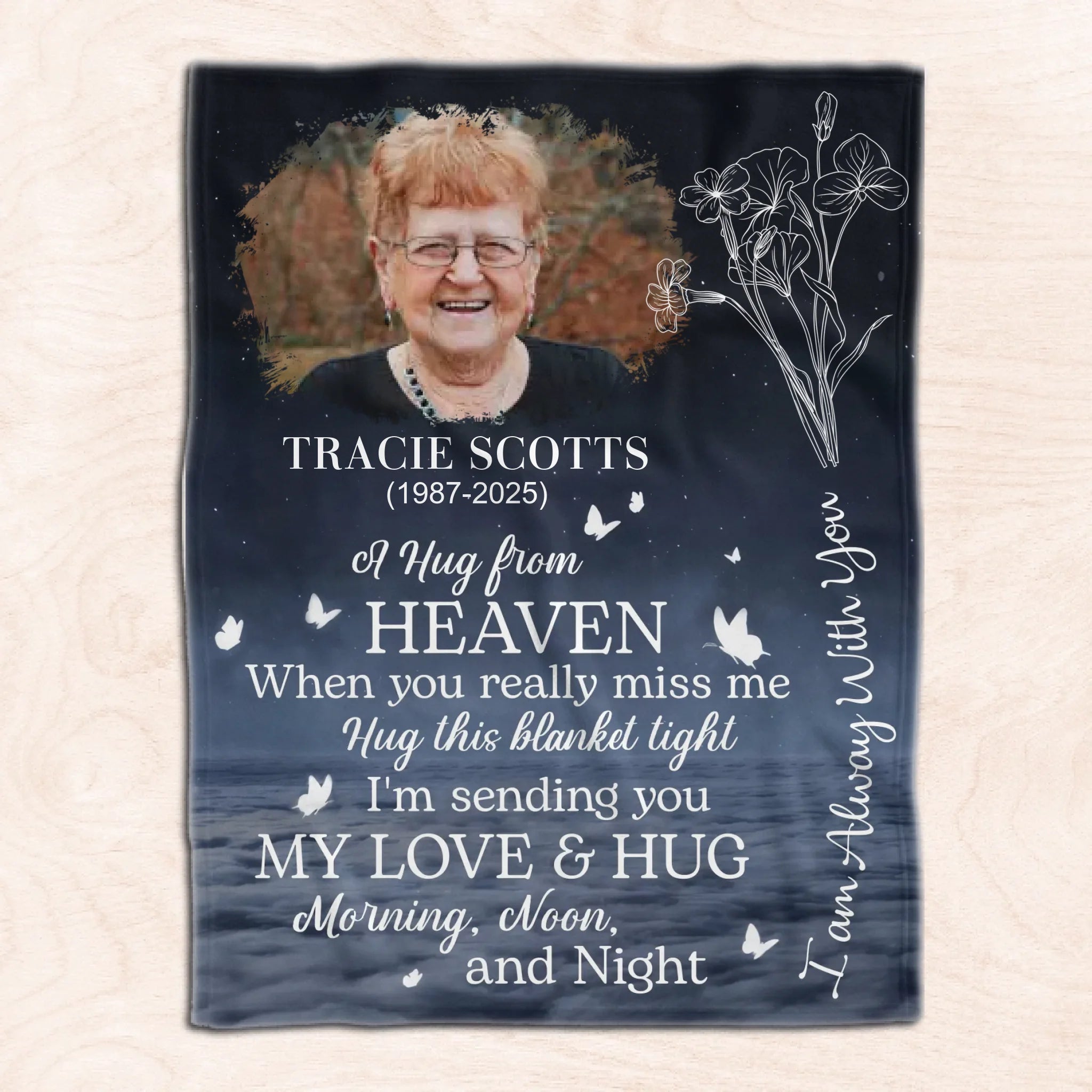 I'm Sending You My Love & Hug - Personalized Blanket, Memorial Gift
