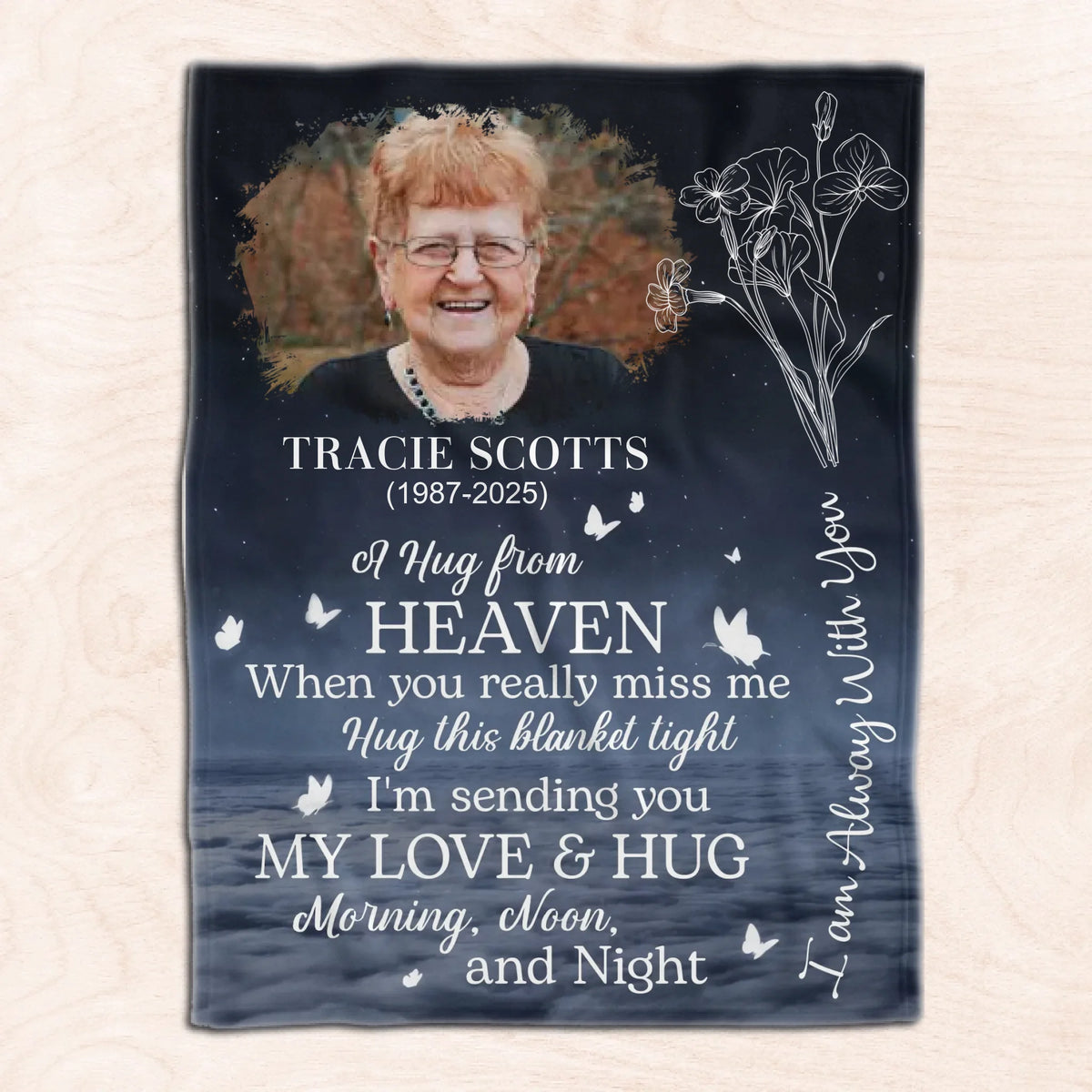 I&#39;m Sending You My Love &amp; Hug - Personalized Blanket, Memorial Gift