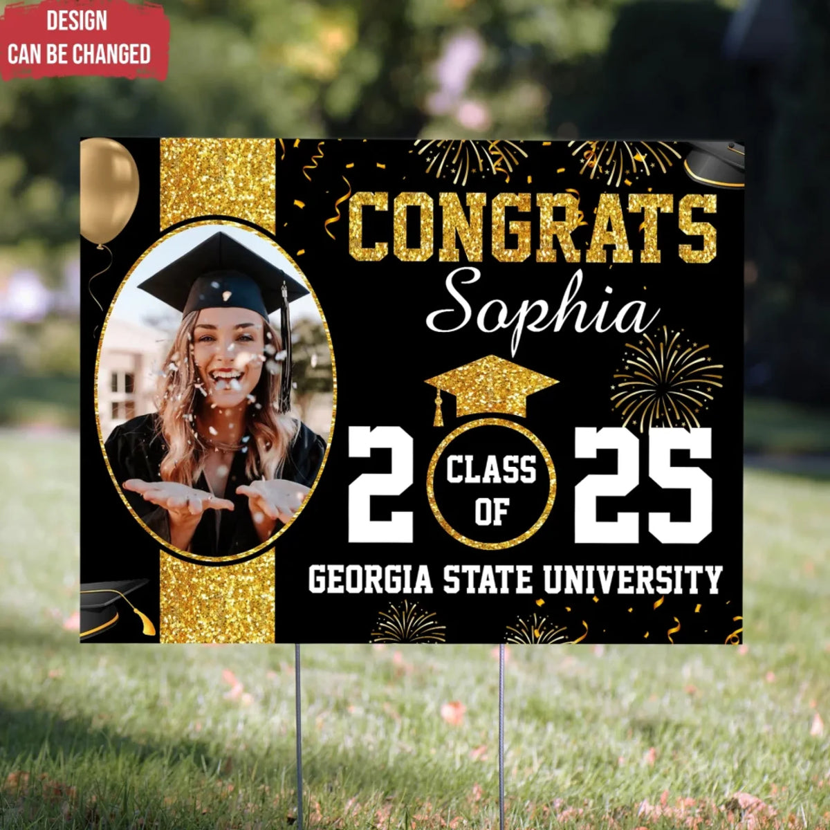 Graduation 2025 With Photo - Personalized Yard Sign, Class Of 2025, Graduation Yard Sign