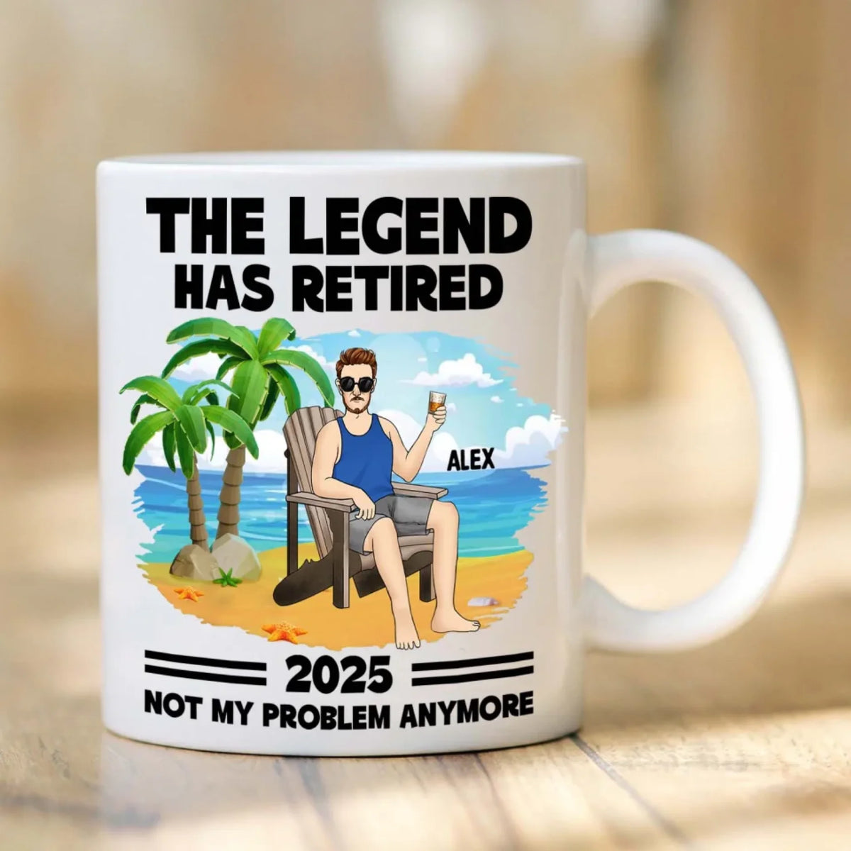 The Legend Has Retired - Personalized Mug, Funny Retired Gift, Gift for Dad/Grandpa, Father's Day Gift