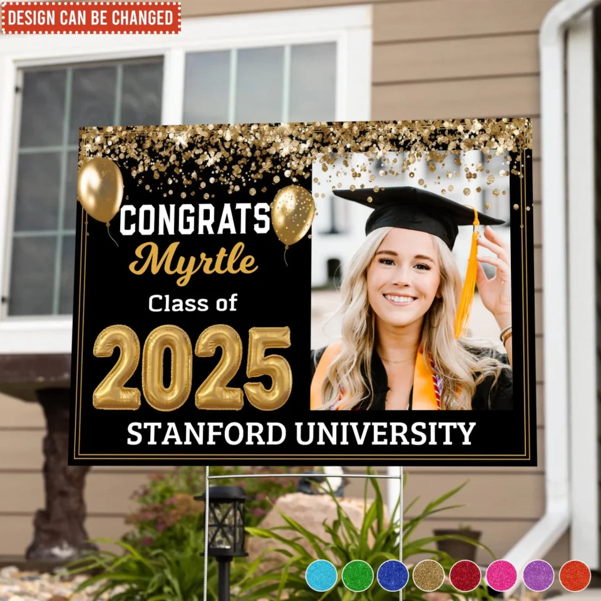 Congrats Class of 2025 - Personalized Yard Sign, Graduation Celebration Home Decor