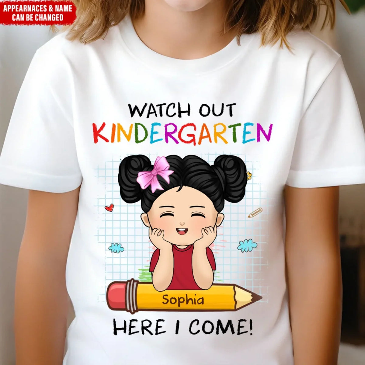 Watch Out Kindergarten Here I Come - Personalized Youth T-Shirt, Kid T Shirt, Pre K T-shirt