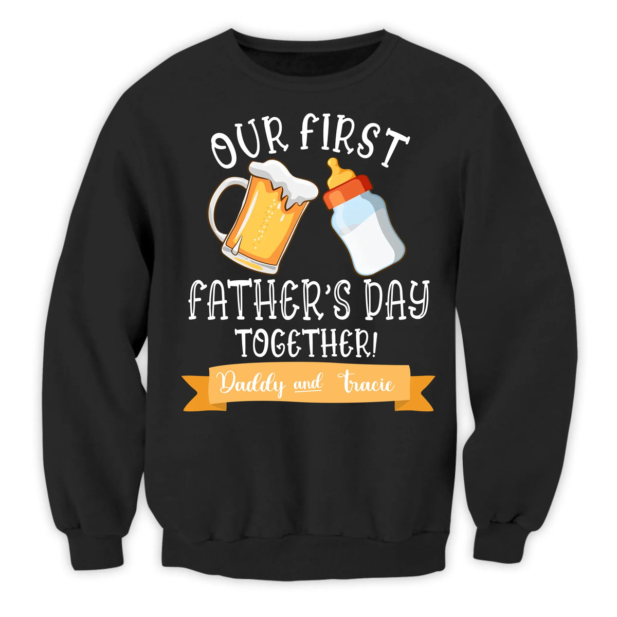 Our First Father’s Day Together - Personalized T-Shirt, Gift For 1st Dad, Matching Shirt For Dad And Kid