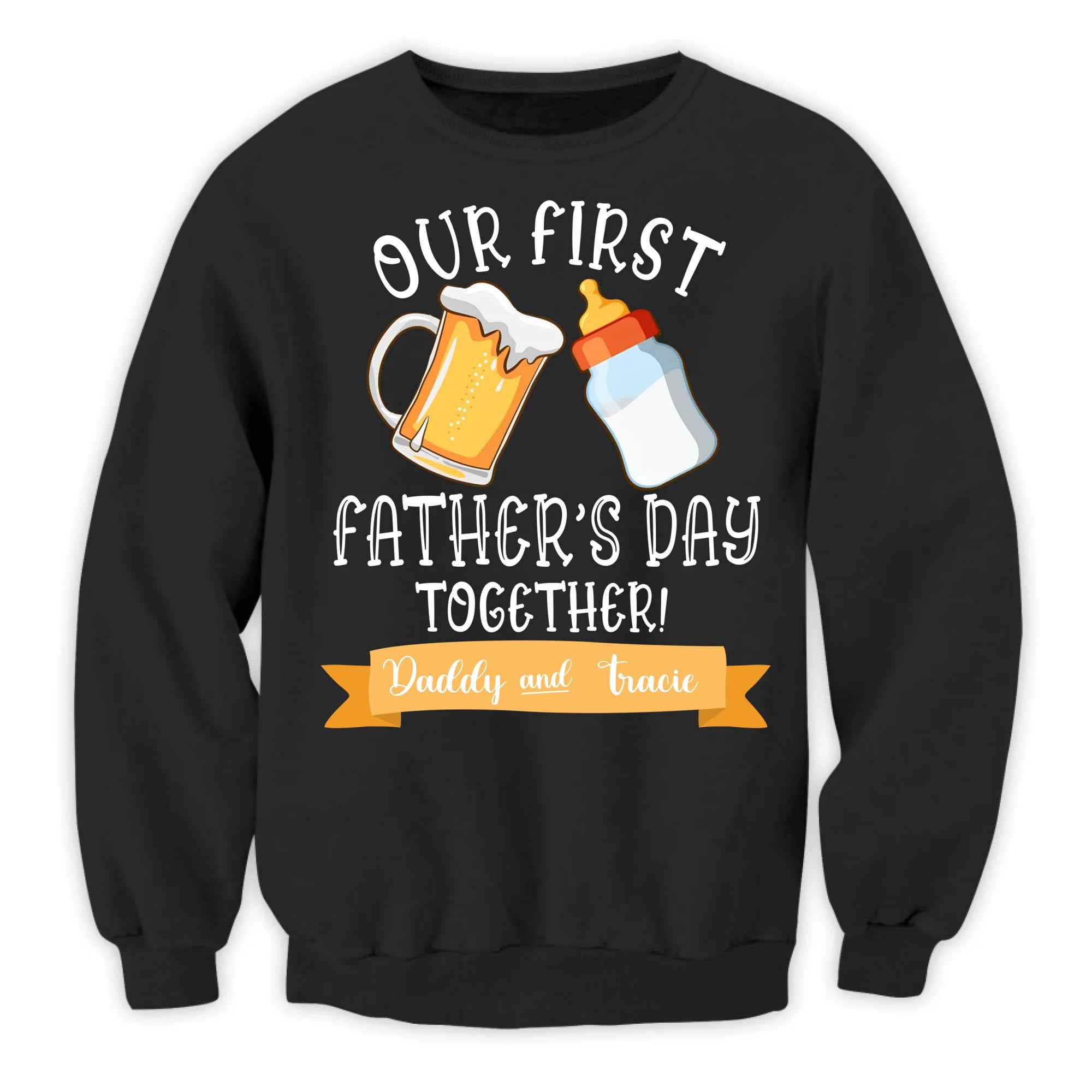Our First Father’s Day Together - Personalized T-Shirt, Gift For 1st Dad, Matching Shirt For Dad And Kid