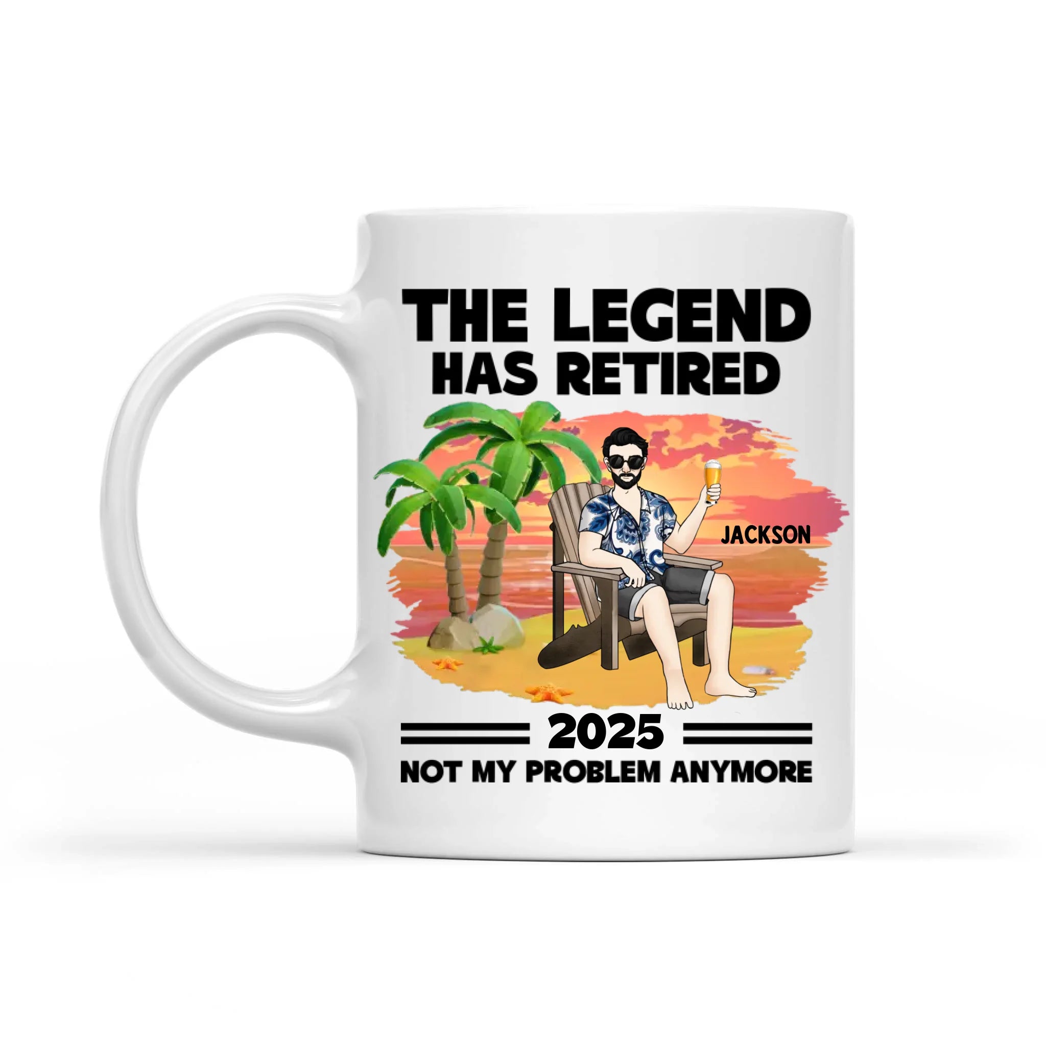 The Legend Has Retired - Personalized Mug, Funny Retired Gift, Gift for Dad/Grandpa, Father's Day Gift