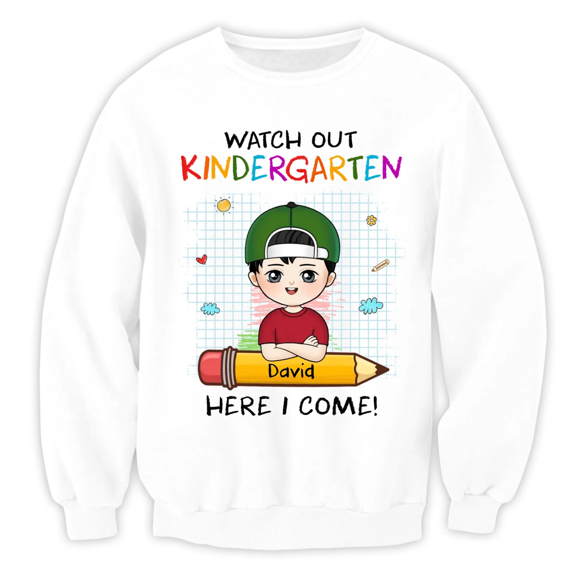 Watch Out Kindergarten Here I Come - Personalized Youth T-Shirt, Kid T Shirt, Pre K T-shirt