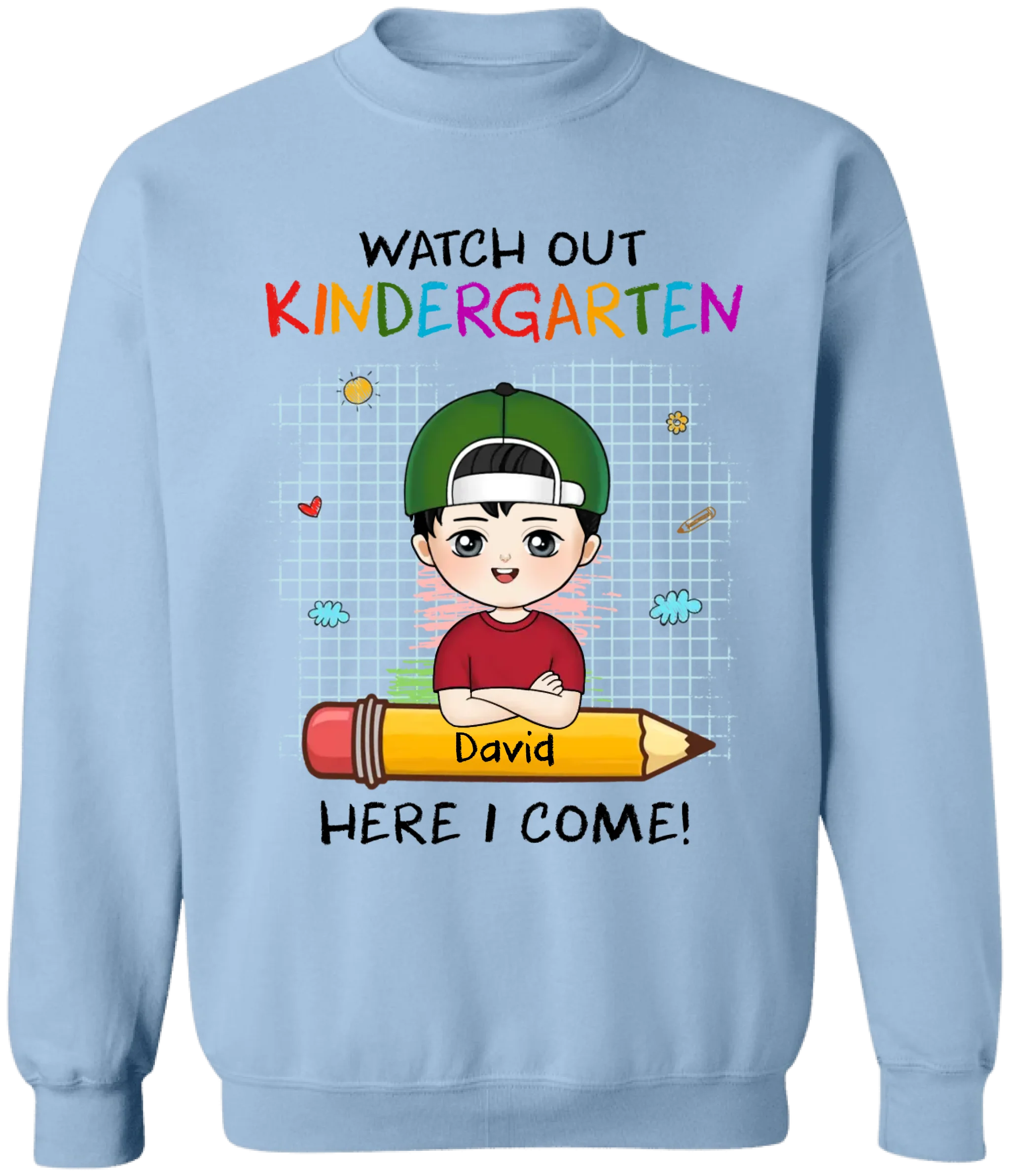 Watch Out Kindergarten Here I Come - Personalized Youth T-Shirt, Kid T Shirt, Pre K T-shirt