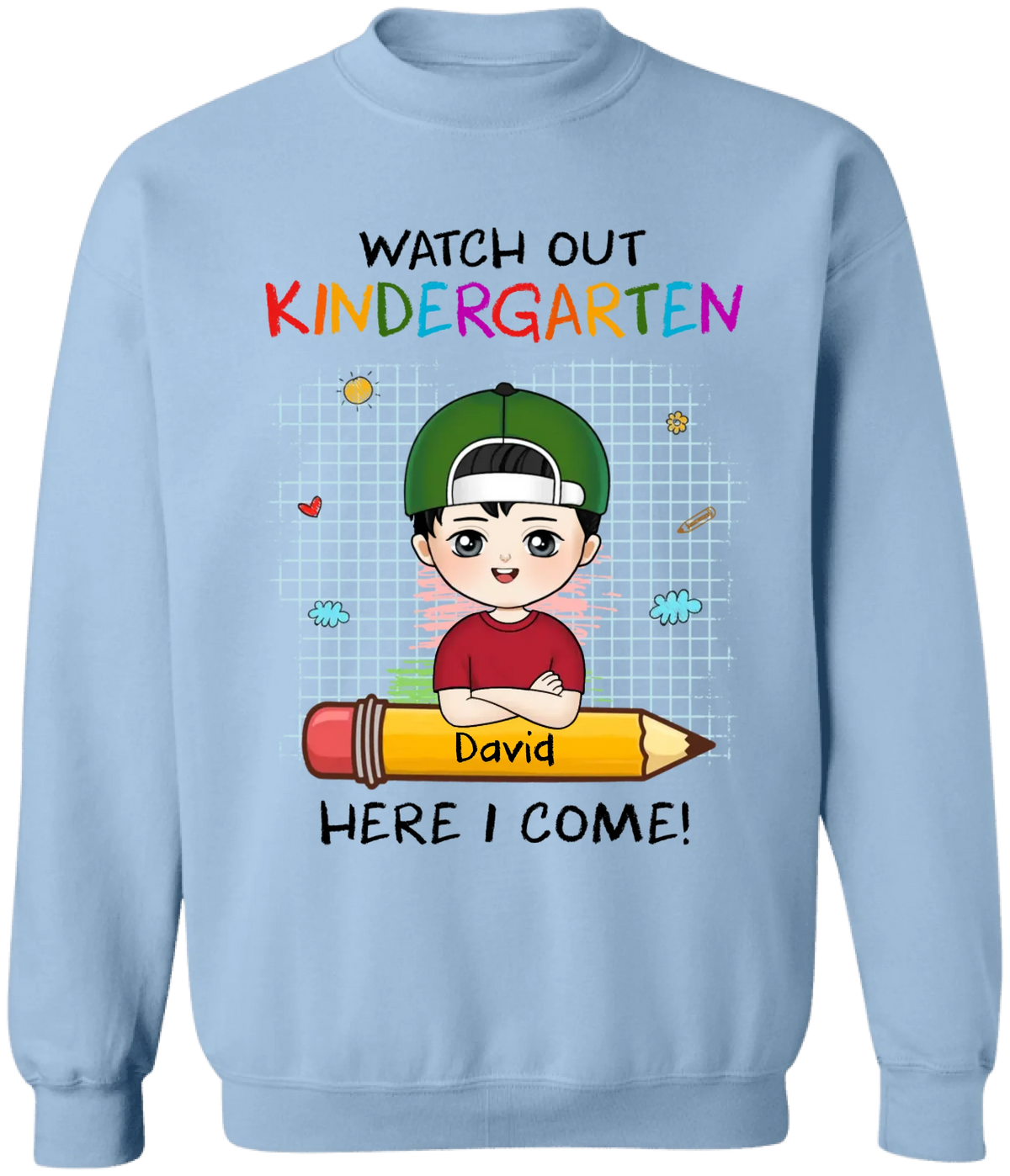 Watch Out Kindergarten Here I Come - Personalized Youth T-Shirt, Kid T Shirt, Pre K T-shirt