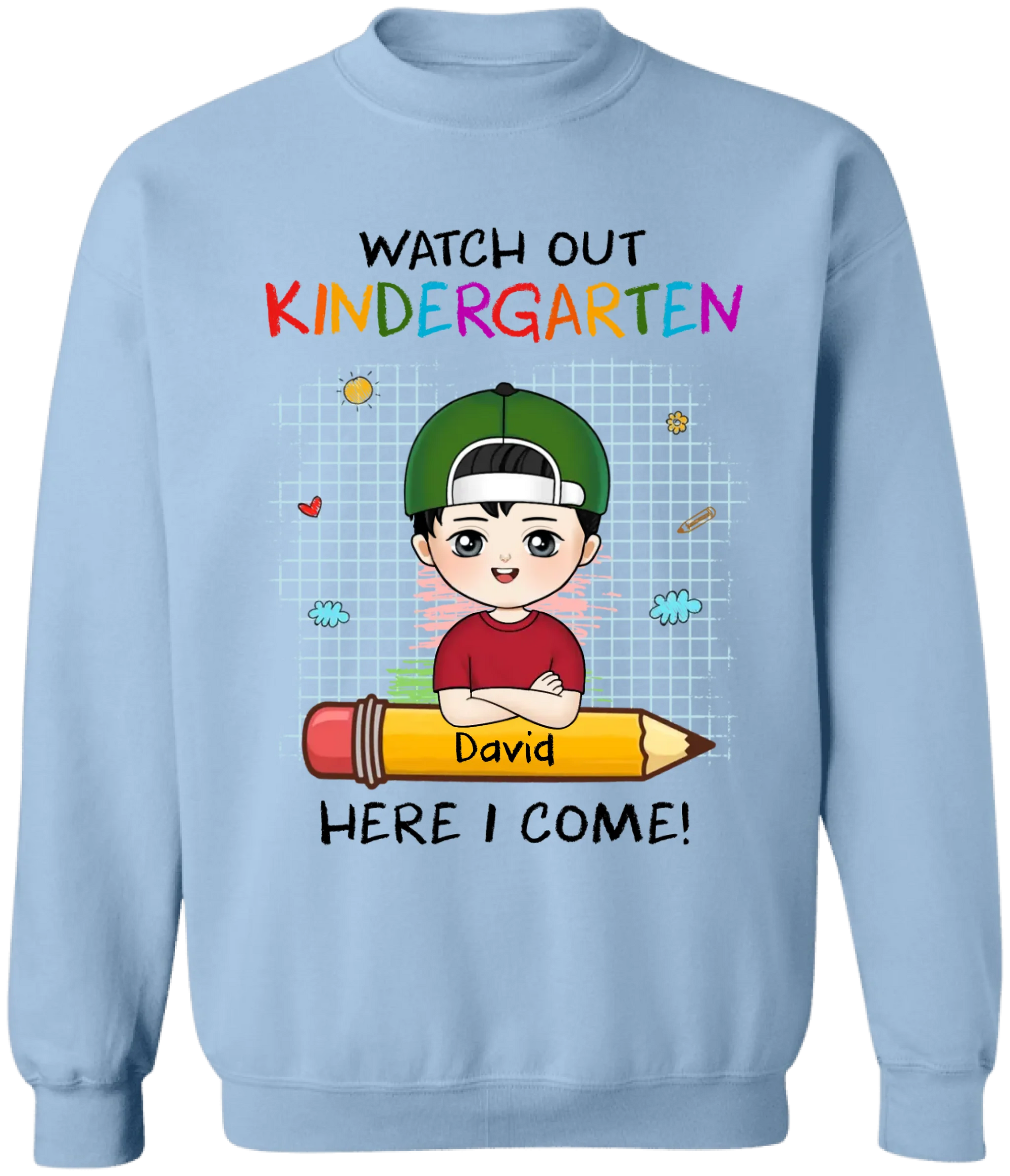 Watch Out Kindergarten Here I Come - Personalized Youth T-Shirt, Kid T Shirt, Pre K T-shirt