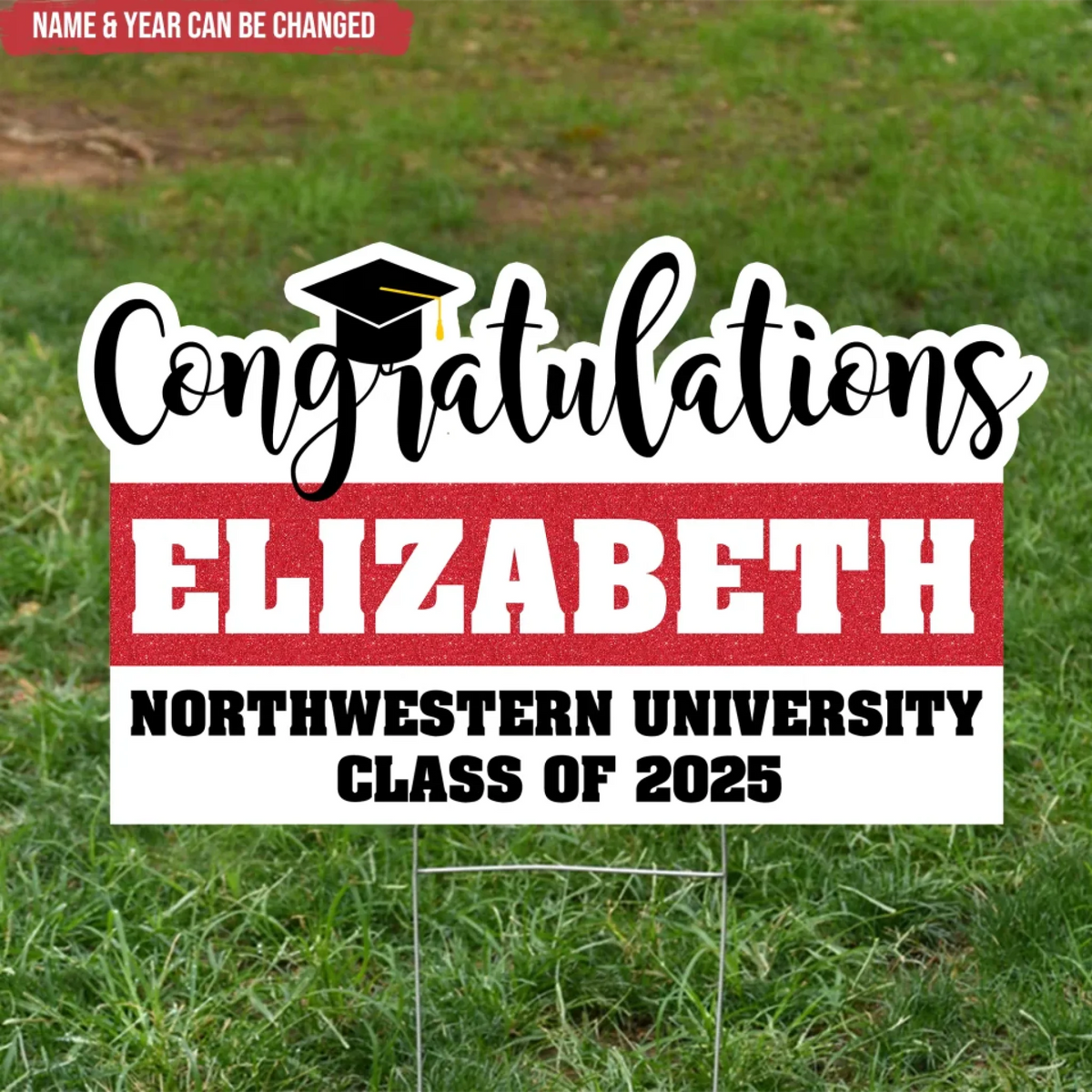 Congratulations Graduation - Personalized Yard Sign, Gift For Graduation