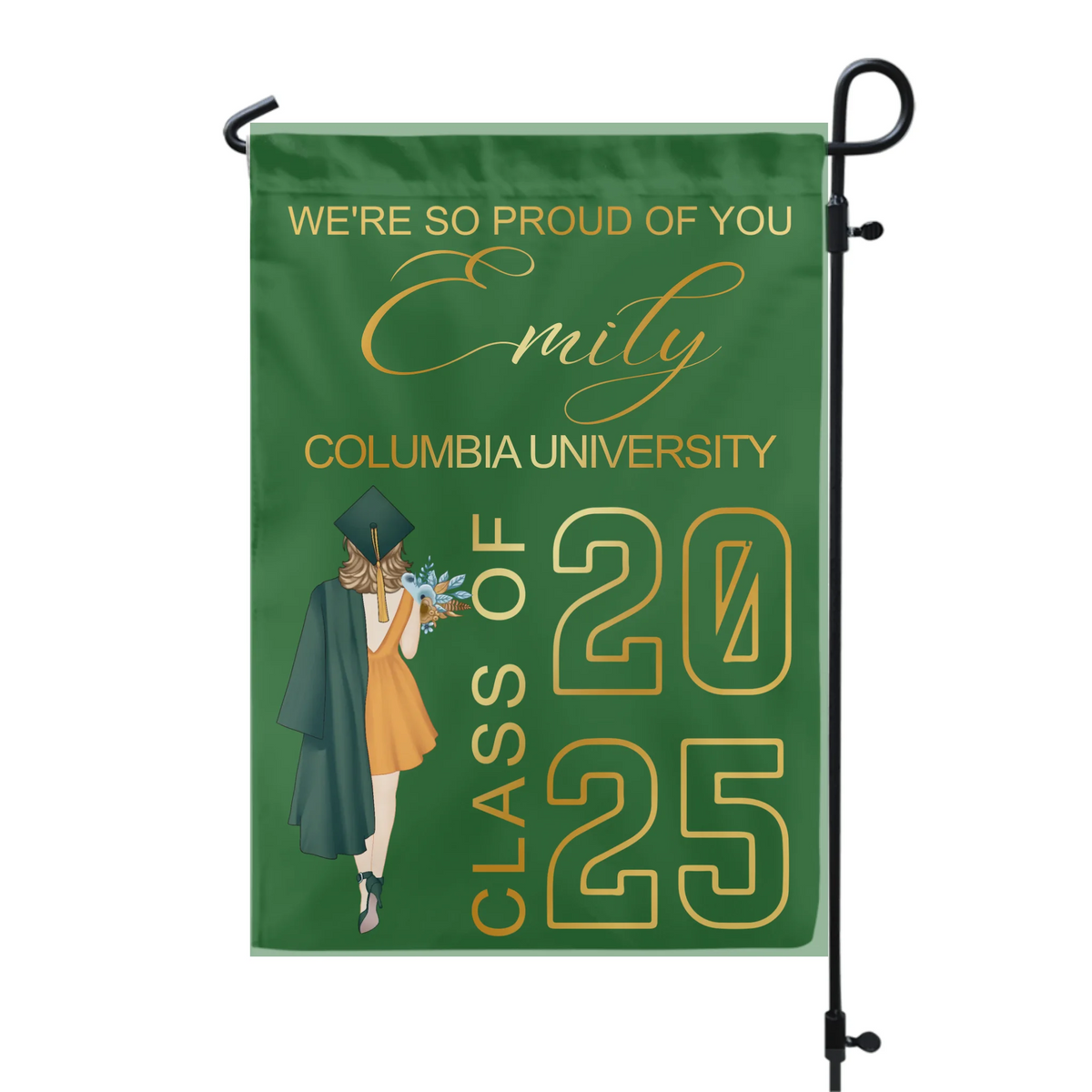 We&#39;re So Proud Of You - Personalized Garden Flag, Gift For Graduation